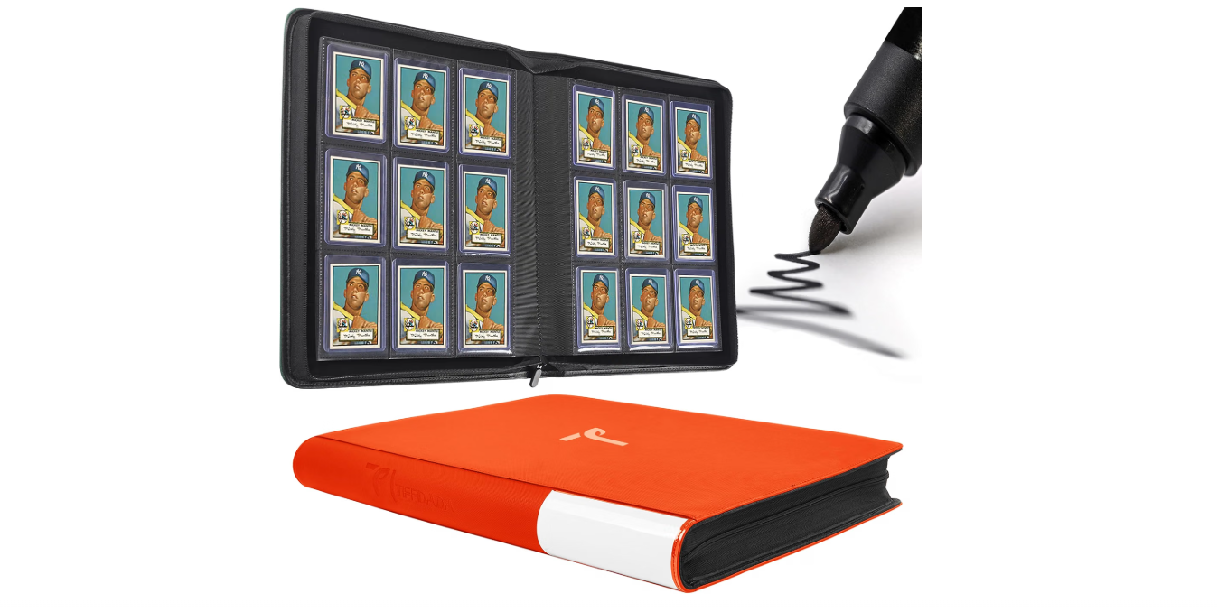 Orange top loader binder