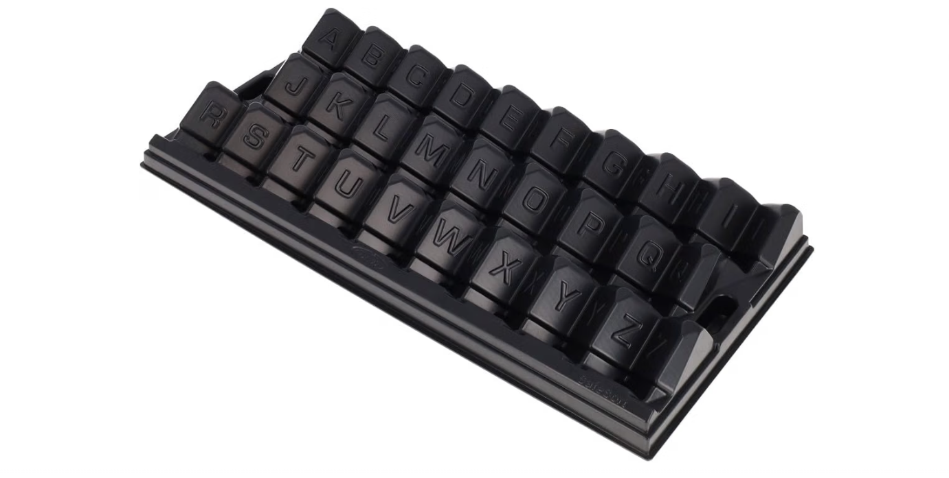 Alphabetical card sorting tray