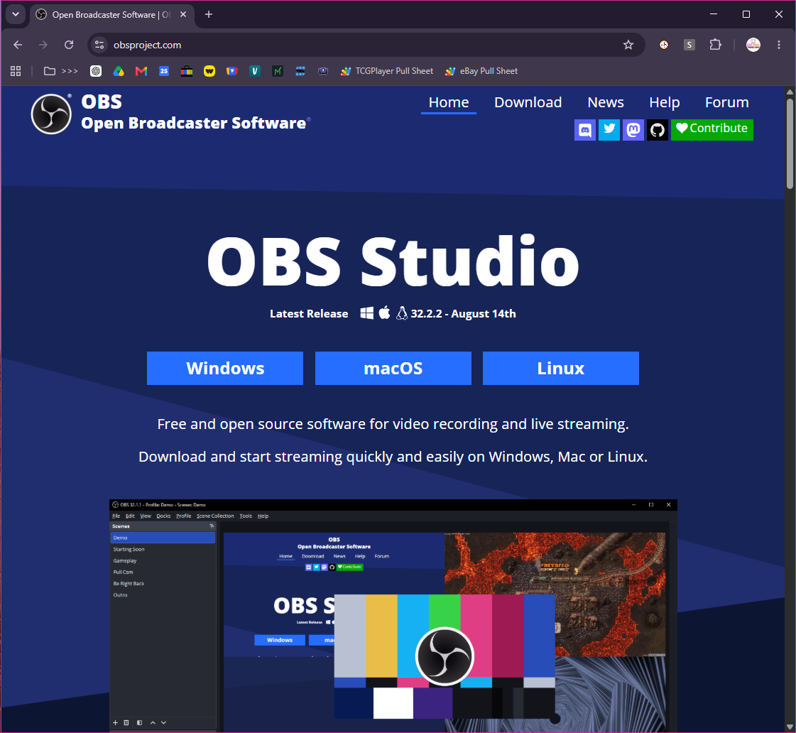 OBS Studio website
