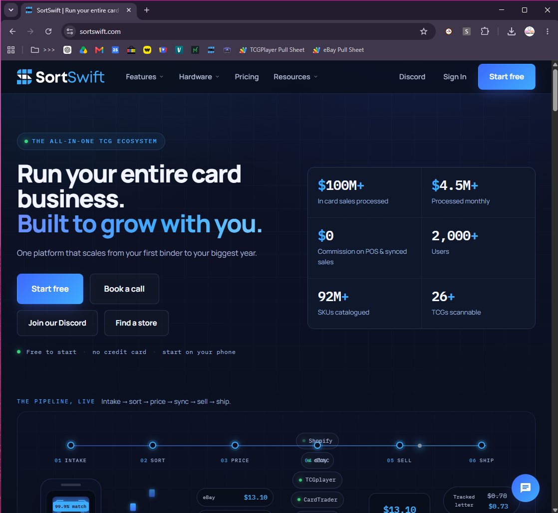 SortSwift website